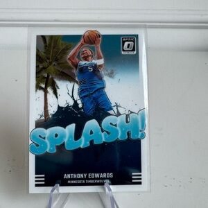 2024 2025 Panini Donruss Optic Anthony Edwards Splash Card. Mint